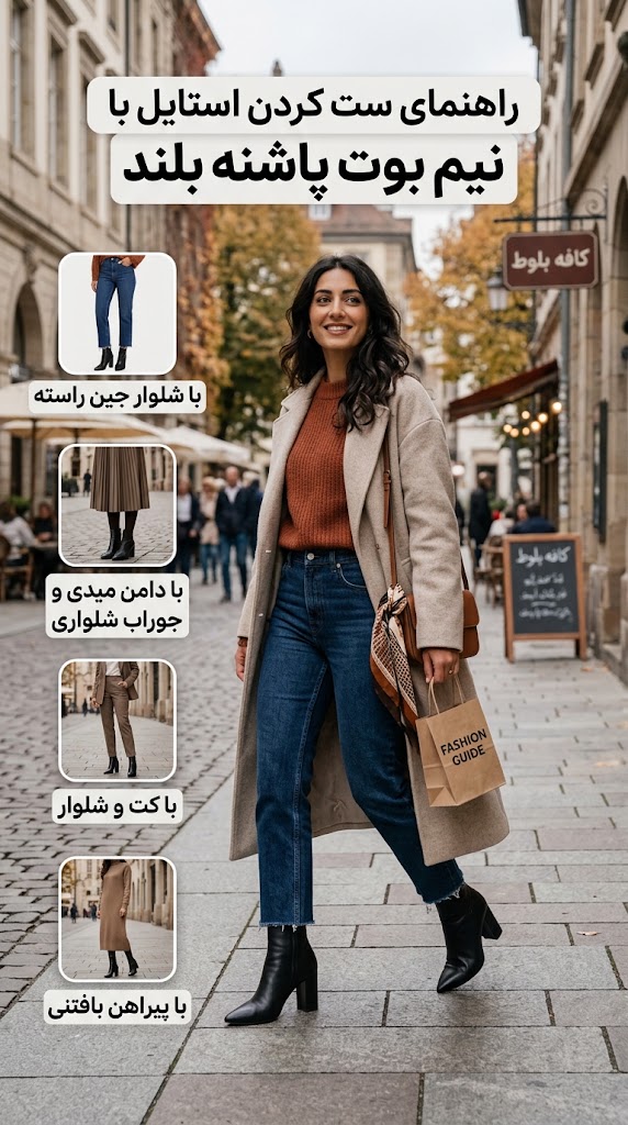 نیم بوت پاشنه بلند رو با چی بپوشیم؟(راهنمای ست کردن استایل)