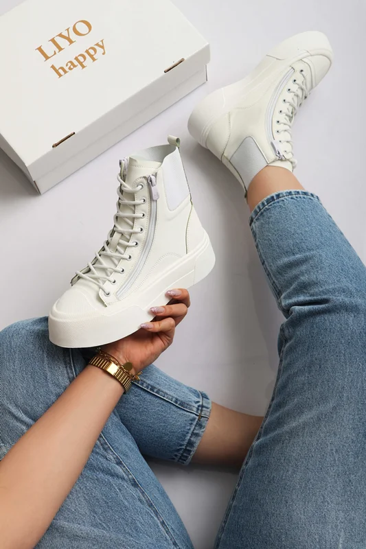 بوت سفید زنانه | بوت سفید دخترانه | نیم بوت زنانه | نیم بوت دخترانه