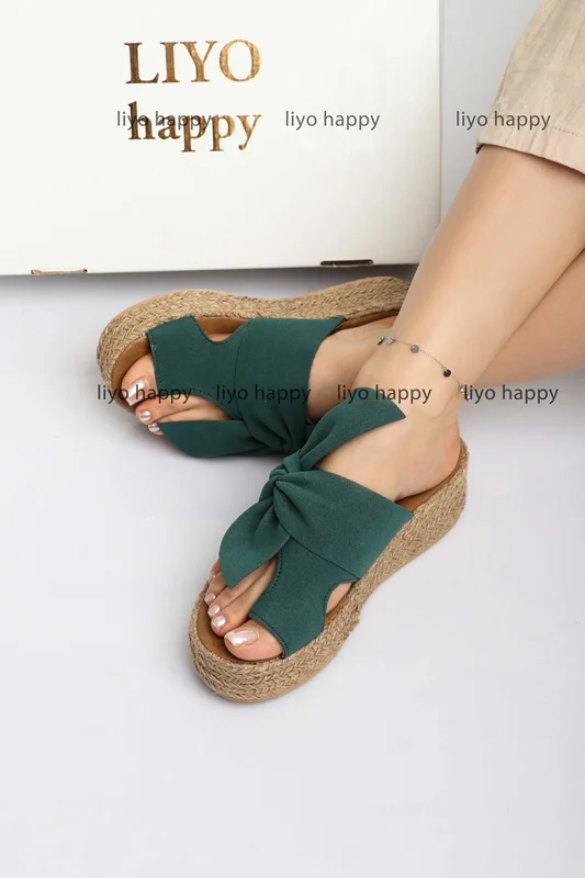 اسلیپر سبز لژدار زنانه و دخترانه