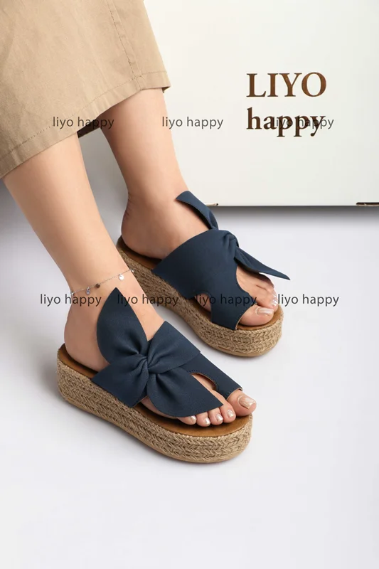 اسلیپر سرمه ای لژدار زنانه و دخترانه