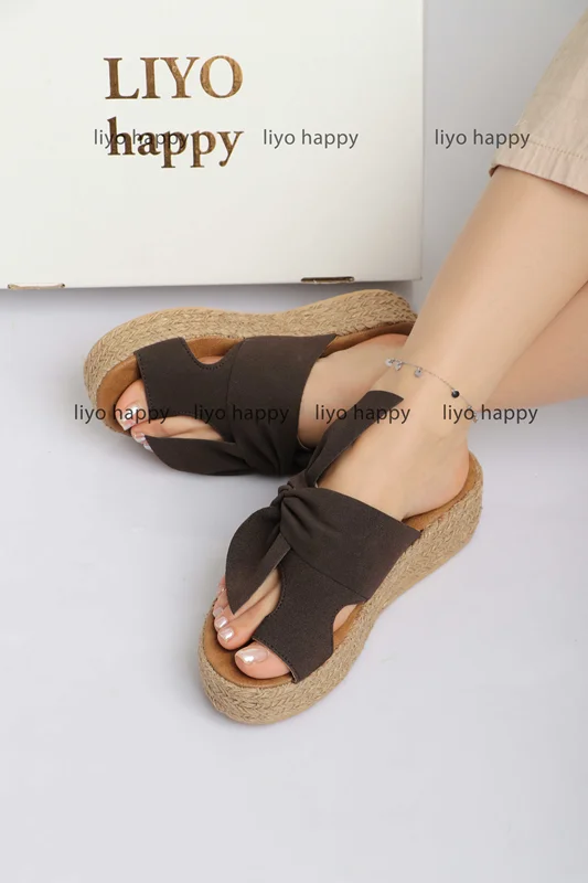 اسلیپر قهوه ای لژدار زنانه و دخترانه